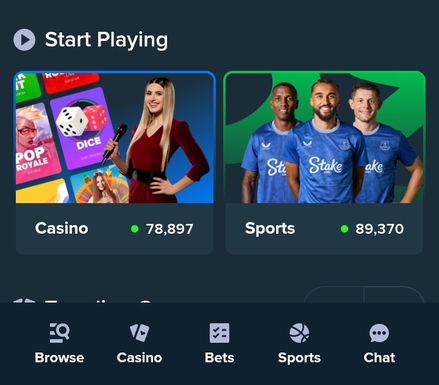 Stake website home
